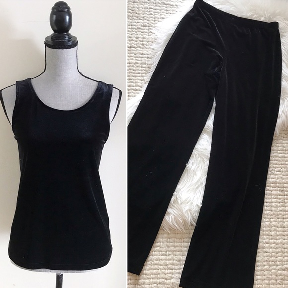 Vintage DKNY black 2 piece pant suit. - Picture 1 of 8